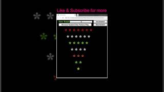 HTML, CSS and JavaScript Code to Print Reverse Pyramid Star Pattern #shorts