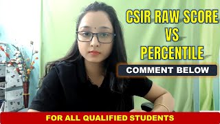 CSIR RAW SCORE VS PERCENTILE || CSIR NET JUNE 2022