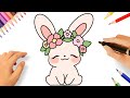 HOW TO DRAW A CUTE BUNNY STEP BY STEP🐇