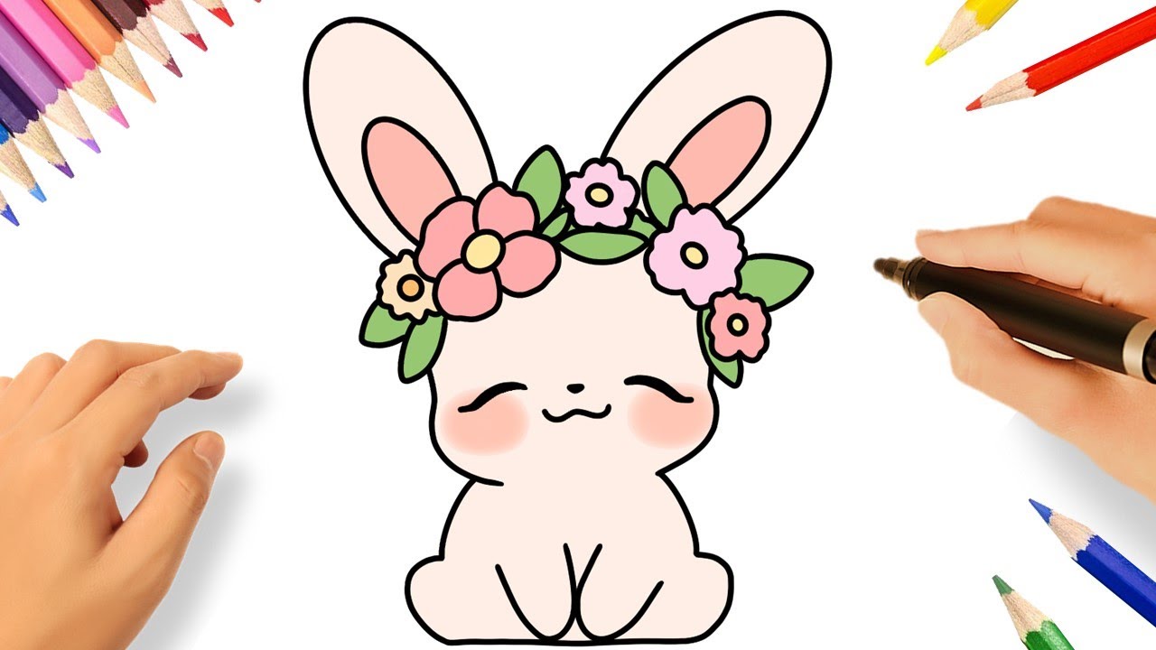 How To Draw A Cute Rabbit Cute Little Rabbit Hand Draw Stock
