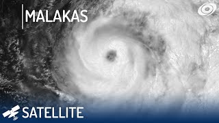 Visible satellite imagery of Typhoon Malakas - April 2022