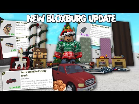 NEW BLOXBURG CHRISTMAS UPDATE… NEW TRUCK, ADVENT CALENDAR, FOODS, FURNITURE AND MORE!