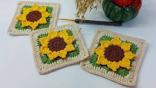 yazın gözdesi olacak tığ işi çiçekli kare motif modeli yapılışı #crochet yeni motif örnekleri