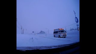 [ドラレコ] 稚内消防署救急車緊急走行 Wakkanai Ambulance Responding