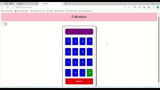 Build a Calculator using HTML, CSS, JavaScript with dark mode functionality