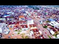 berekum city chief palace in aerial view