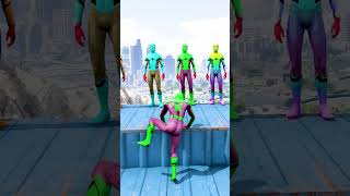 GTA 5 Epic Water Ragdolls | Spider-Man Jumps / Fails ep.49 #shorts