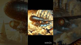 Steampunk Airship in a Futuristic Sky 🌆⚙️ | AI-Generated Cinematic Animation | 4K #shorts #ai #viral