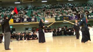 2011/H23第60回関東学生剣道優勝大会【決勝】中央大学×日本体育大学【副将】村山×坂本