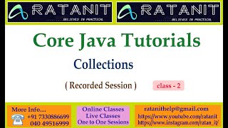 Core Java Tutorials || Collections || by Mr.Ratan || class-02