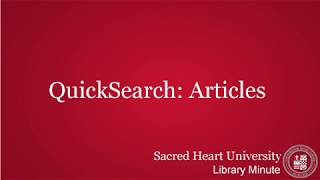 Quick Search: Articles