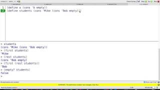 Functional Programming (Racket): Lists and Cons