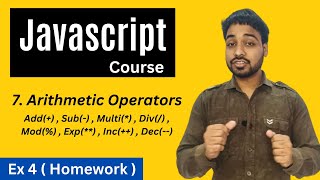 Arithmetic Operators In Javascript | Javascript Tutorial In Hindi #7