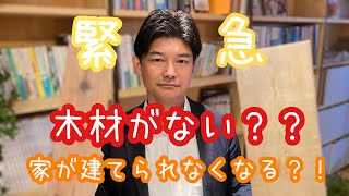 ［緊急］ウッドショック！！家が建てられなくなる？！