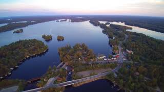 Aerial view Lake Muskoka, Bala Ontario, July 30 2017