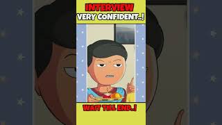 Interview - Very Confident..🤣😂 | Meme Video | Funny Animation Video😂 | Comedy Video | #memes #shorts