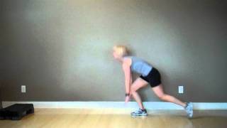 Reverse Lunge Reach with Hop Cardio/Plyometric Exercise