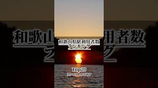 【和歌山県】一日駅利用者数ランキング in Wakayama.￤果たして今回登場する駅はどこだ!? #おすすめ #地理系 #鉄道 #ランキング