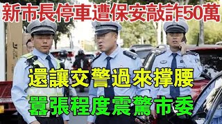 新市長停車遭保安敲詐50萬，還讓交警過來撐腰，囂張程度震驚市委 #大案紀實 #刑事案件 #案件解說