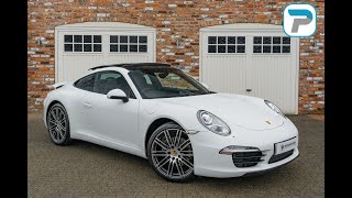 2014/14 PORSCHE 911 (991) CARRERA COUPE PDK IN CARRERA WHITE METALLIC WITH BLACK LEATHER INTERIOR