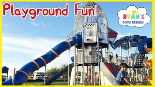 HUGE OUTDOOR PLAYGROUND for Children with Giant Slides