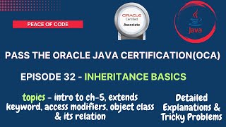 Java Certification-OCA | Inheritance Basics | All Concepts & Questions | #java #javatutorial