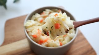 If you only have cabbage and carrots, make it simple!💯 coleslaw salad recipe