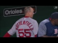 bos@bal red sox third base coach ejected in the 9th