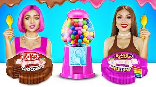 100 Layers of Chocolate VS Bubble Gum Challenge | Eating Only Giant Sweets & Snacks by RATATA COOL