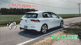 MBRP CATBACK EXHAUST ON MY DAD’S MK8 GTI!! | STOCK DOWNPIPE | LOUD POPS!