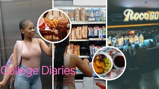 College Diaries| a week of school + haul + new wig + library visit + laundry + going out + Ice-cream