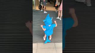 Cute baby dressed as shark #shorts