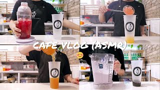 (ENG) Cafe Vlog/ Fruit Tea vs Frappe/ASMR #asmr #cafevlog #bubbletea