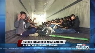 Arizona driver arrested after 31 immigrants found in big rig