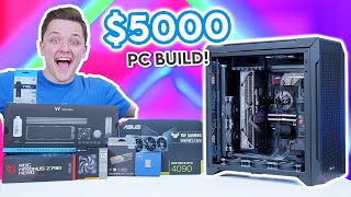 Building My First HARDLINE Liquid Cooled PC Build! 😬 [Insane $5,000 RTX 4090 Build]