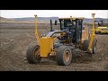 deere equipment using trimble gps to place gravel over geotextile