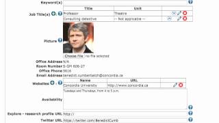 Faculty profile online form tutorial part 1