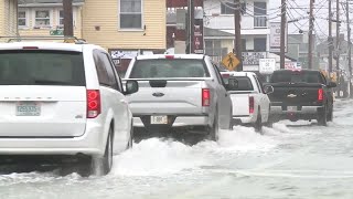 Raw video: Flooding in Hampton Beach