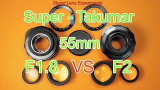 The differences between the Super-Takumar 55mm F1.8 and F2 lenses (S.L.E.).