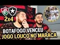 REACT MELHORES MOMENTOS FLUMINENSE 2X4 BOTAFOGO - BOTAFOGO VENCE CLÁSSICO EM JOGO MOVIMENTADO