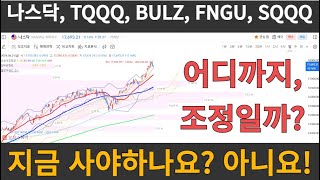 [고버니의 주식방송] 나스닥, TQQQ, SQQQ, BULZ, FNGU 손실중이면 어떻게 해야 할까? 팔까?