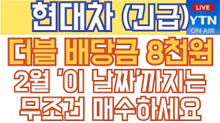 현대차 기아 주가전망 - 긴급 속보) 더블배당금 8천원! 2월 '이 날짜'까지는 무조건 매수하세요!