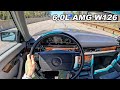 Driving a Rare 6.0L Pre-Merger AMG W126 -  1986 Mercedes-Benz 560 SEL (POV Binaural Audio)