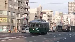 広島電鉄570形582号[元神戸市電]3号線広島港行き 広電本社前〜御幸橋