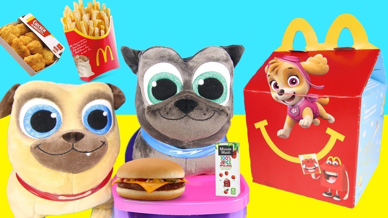 Disney Jr. PUPPY DOG PALS Bingo Gumball Lunch With McDonalds Happy Meal ...