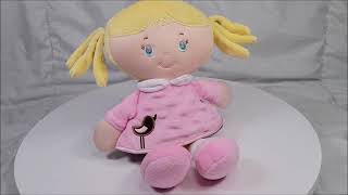 Kids Preferred Plush Baby Doll Pink Minky Shirt Brown Bird Blond Hair 11\