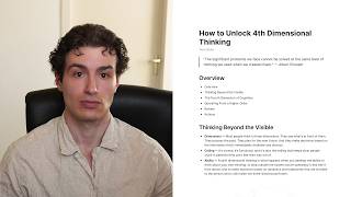 think in 4 dimensions and your reality will change forever