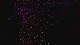 Flocking simulation of 500 agents in a confined arena (algorithm: Science Robotics, 2018)