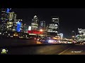Dallas Texas Downtown Drive at Night 4K