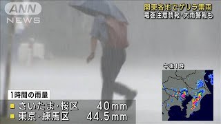関東各地でゲリラ雷雨　竜巻注意情報・大雨警報も(2023年8月1日)